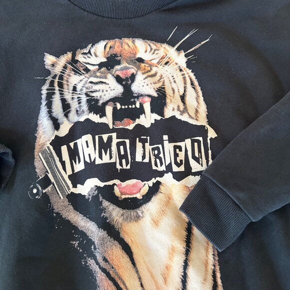 Rock Your Kid Tiger Face Mama Tried Crewneck Sweatshirt 7 - Picture 4 of 7